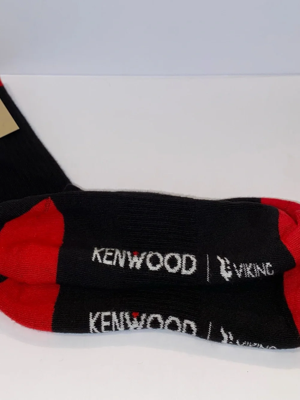 Sock Club Men's Black Crew Socks with Red Toe & Cuff